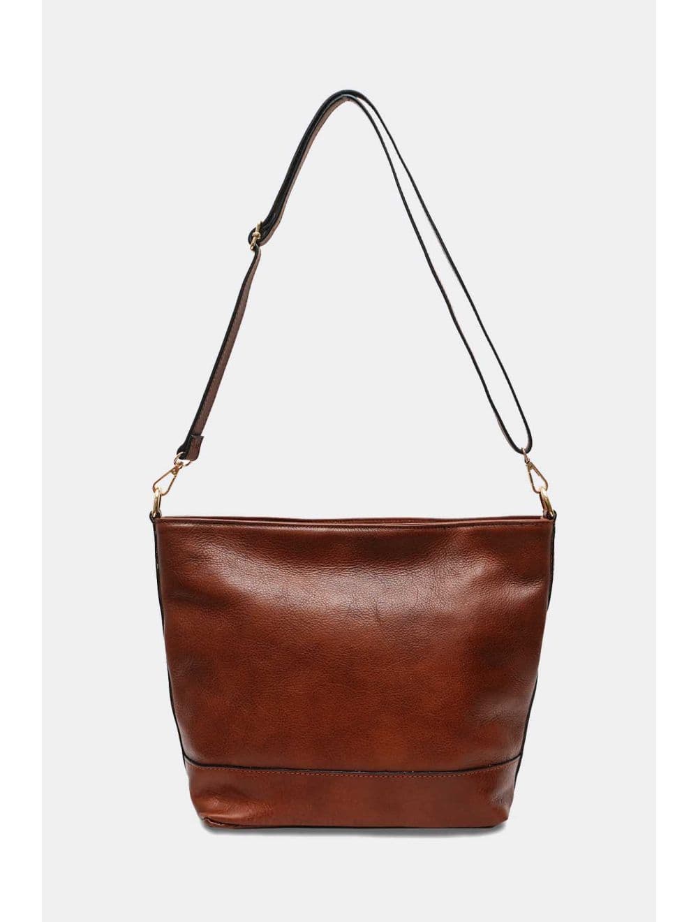 Sac Bandoulière Porté Croisé Forme Seau En Cuir De Vachette 4182 ARMANCE-Marron — vue 4
