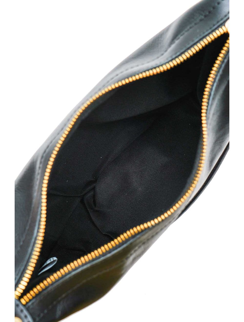 Sac Bandoulière Porté Croisé Forme Demi-lune En Cuir Vachette 4181 ANTONIA-Noir — vue 4