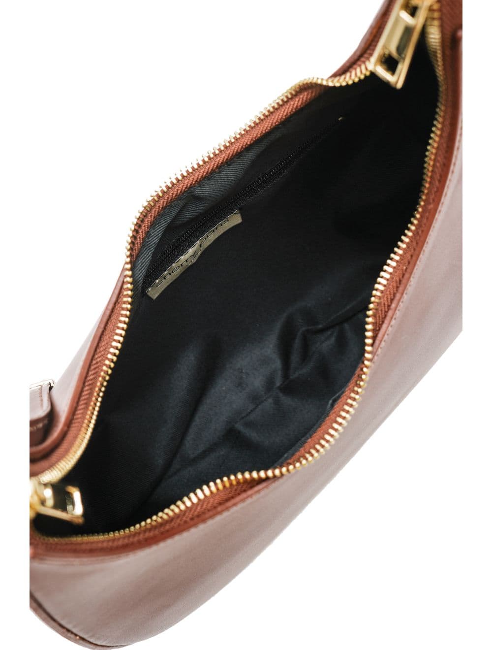 Sac Demi-lune Porté Crossé En Cuir de Vachette Lisse 4179 ALISSA-Marron — vue 5