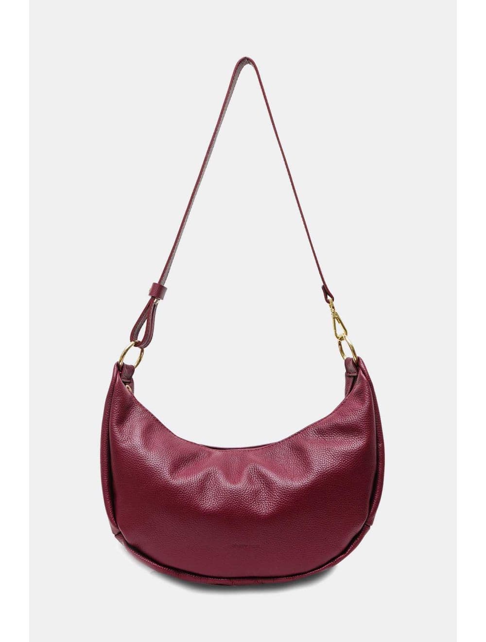 Sac Demi-lune Porté Crossé En Cuir de Vachette 4176 ELVIRE-Bordeaux — vue 4