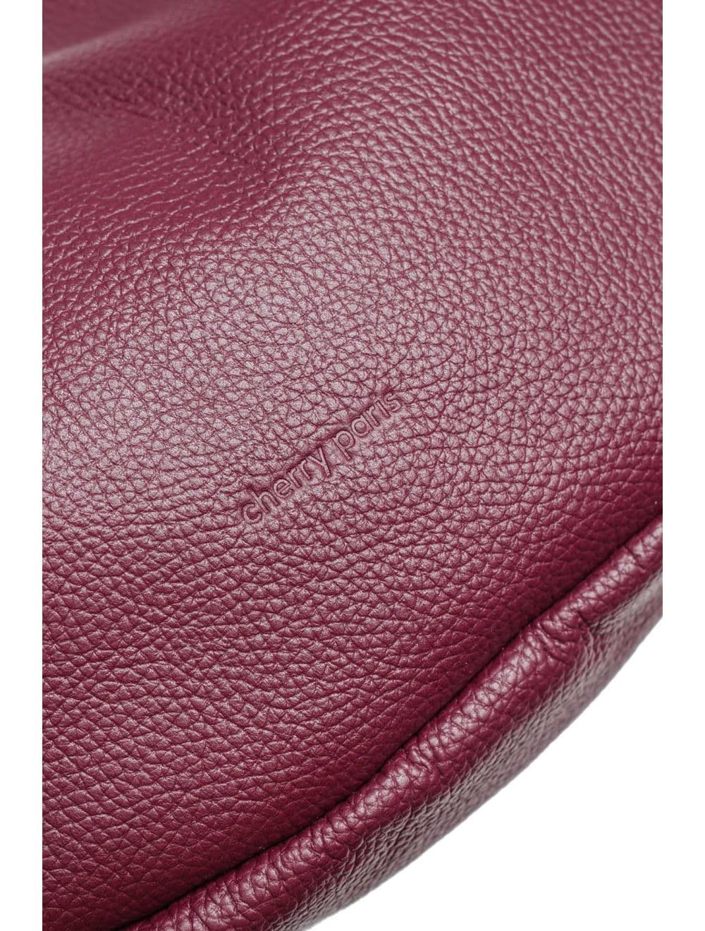 Sac Demi-lune Porté Crossé En Cuir de Vachette 4176 ELVIRE-Bordeaux — vue 6