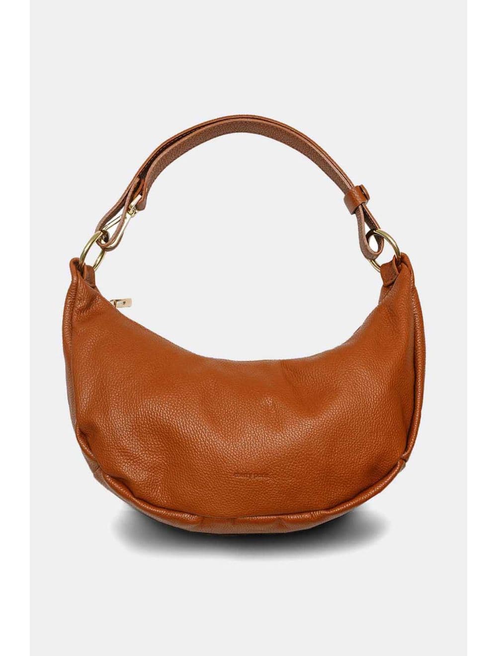 Sac Demi-lune Porté Crossé En Cuir de Vachette 4176 ELVIRE-Cognac