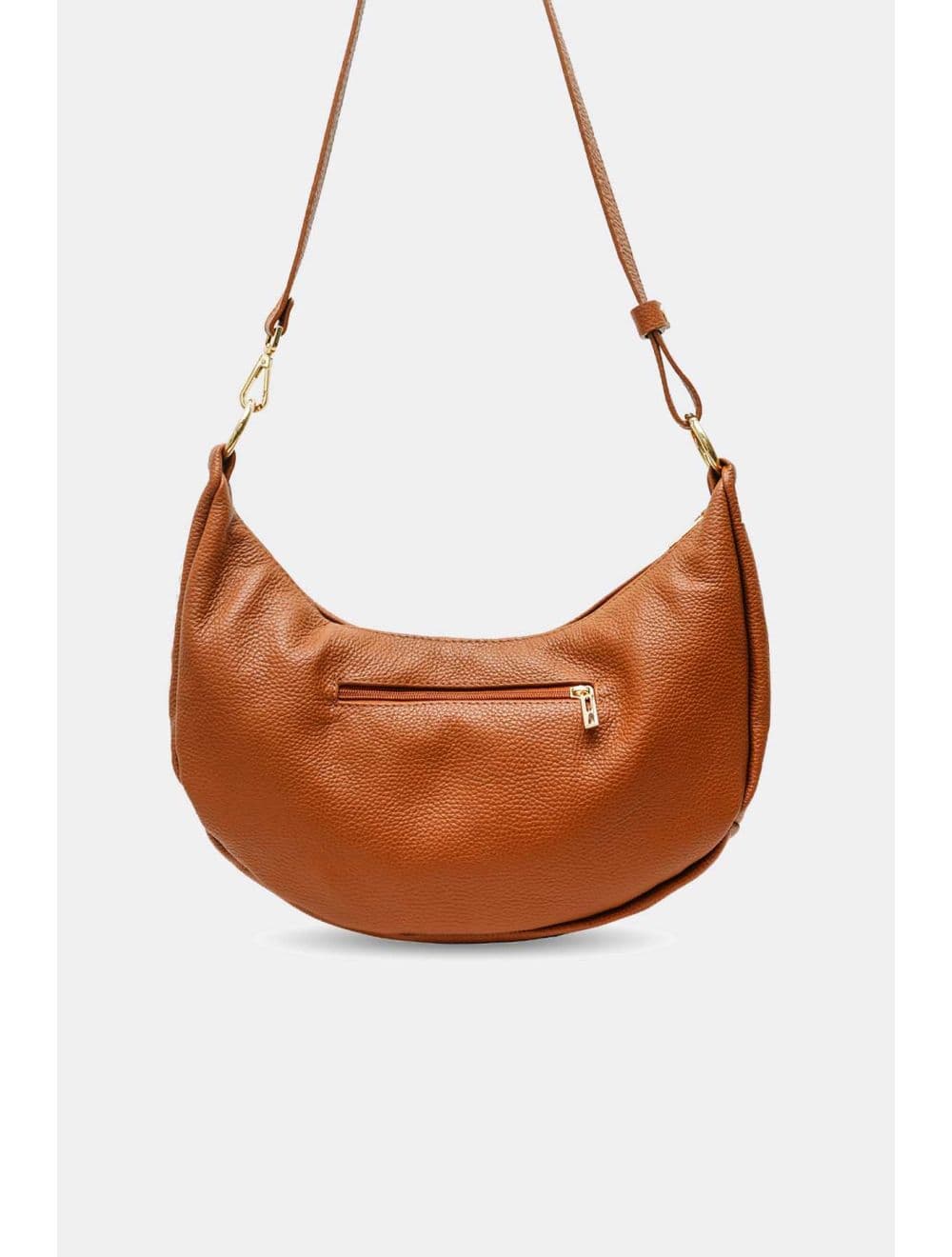 Sac Demi-lune Porté Crossé En Cuir de Vachette 4176 ELVIRE-Cognac — vue 4