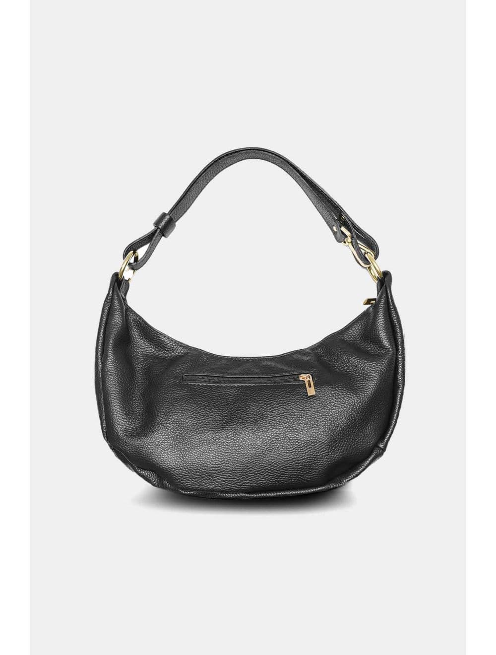 Sac Demi-lune Porté Crossé En Cuir de Vachette 4176 ELVIRE-Noir — vue 5