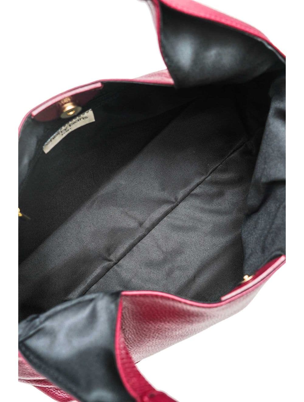 Sac Porté Épaule En Cuir De Vachette Grainée 4175 ANGÉLINE-Bordeaux