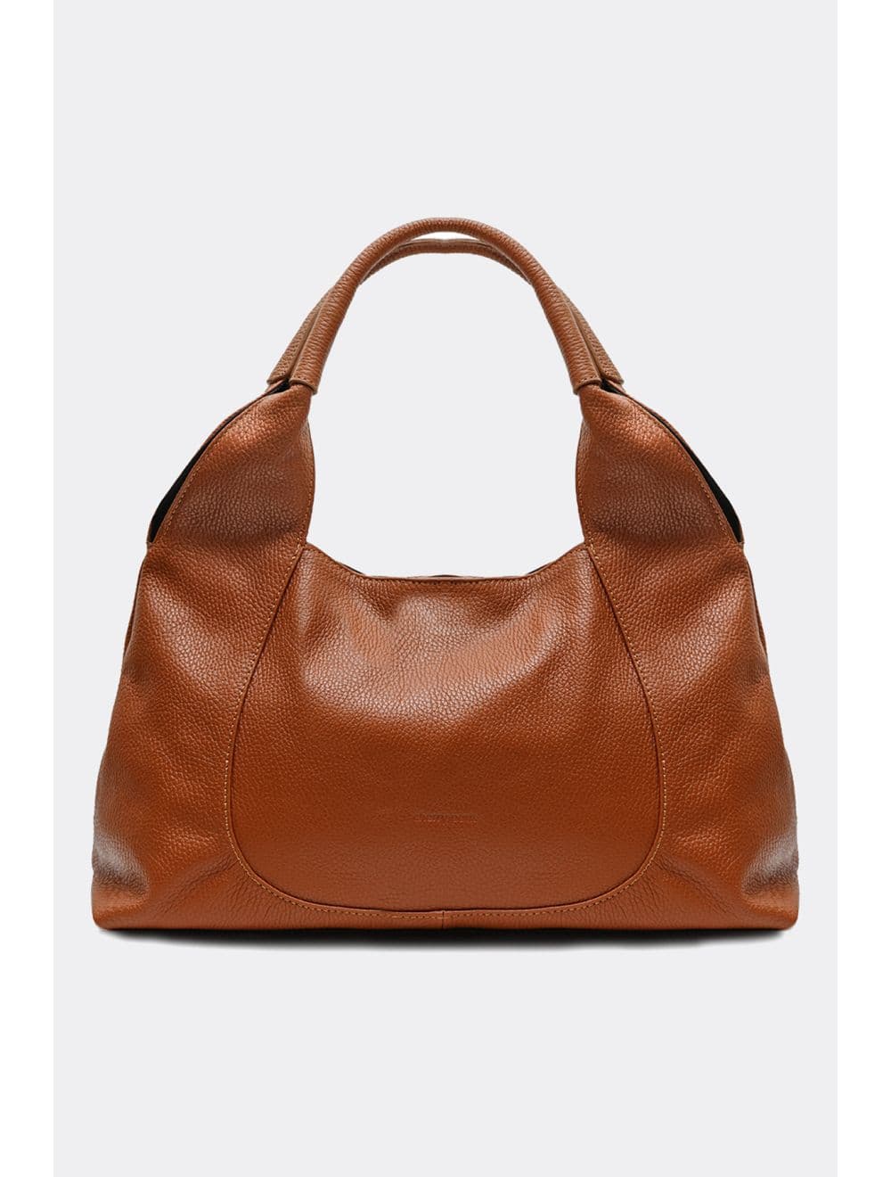 Sac Porté Épaule En Cuir De Vachette Grainée 4175 ANGÉLINE-Cognac