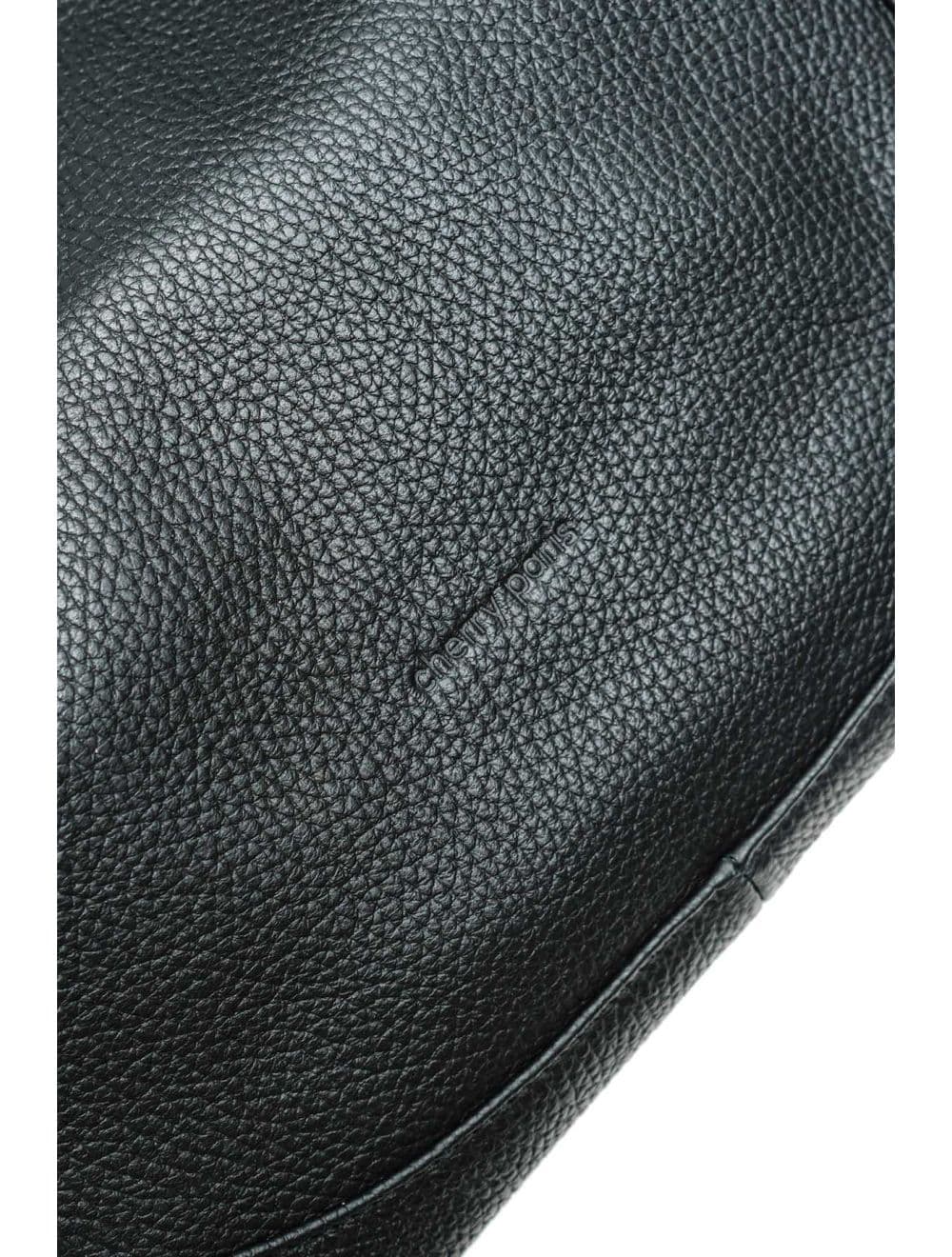 Sac Porté Épaule En Cuir De Vachette Grainée 4175 ANGÉLINE-Noir — vue 5