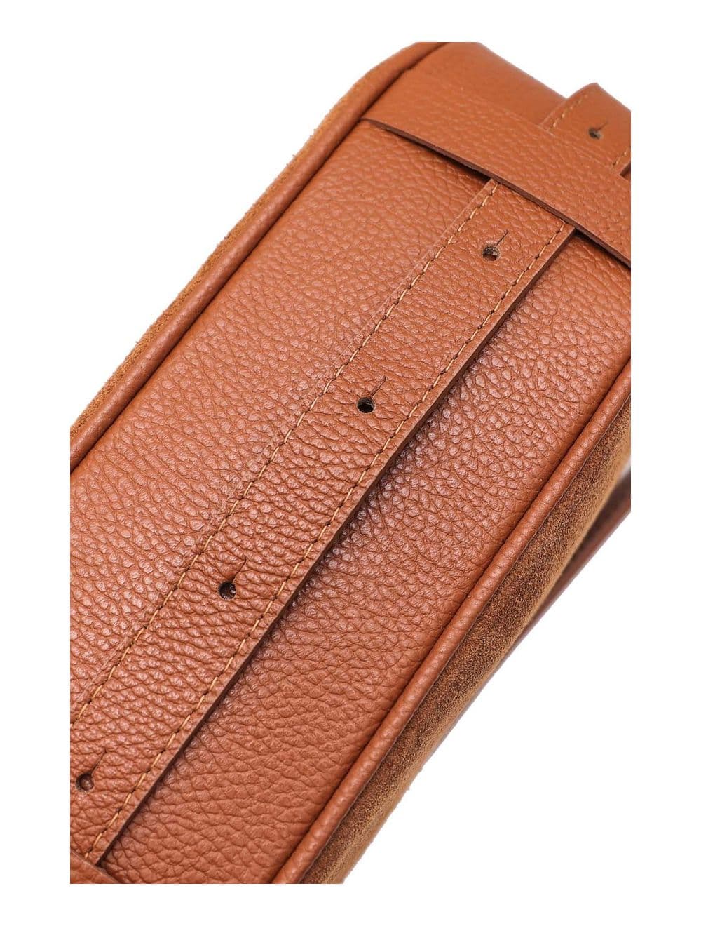 Sac Double Porté En Croûte de Cuir Vachette Suède 4159 AMICIE SUEDE-Cognac — vue 6