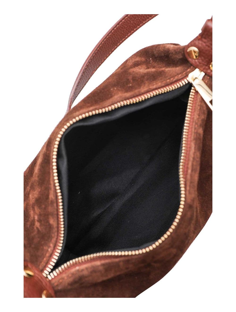 Sac Double Porté En Croûte de Cuir Vachette Suède 4159 AMICIE SUEDE-Marron — vue 6