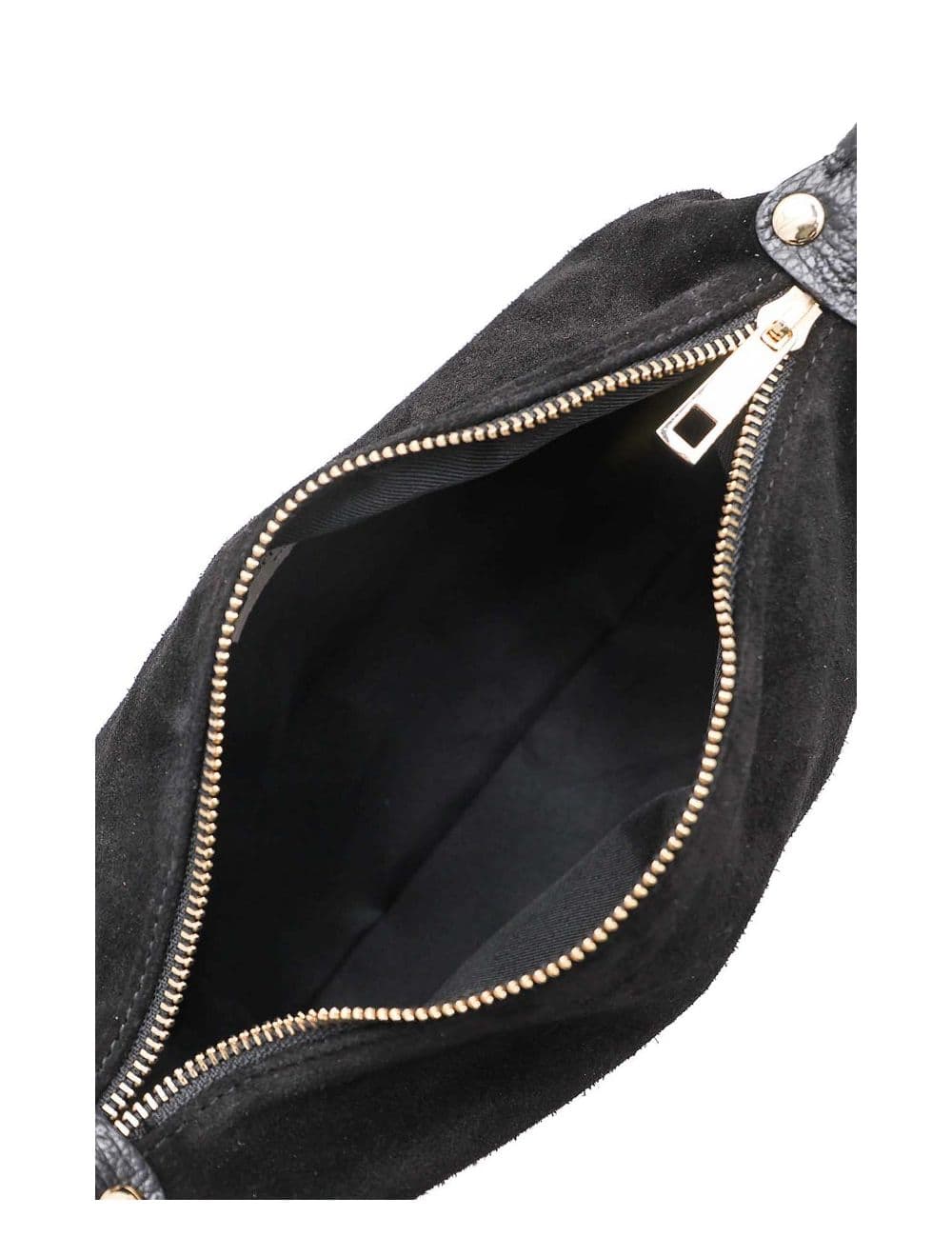 Sac Double Porté En Croûte de Cuir Vachette Suède 4159 AMICIE SUEDE-Noir