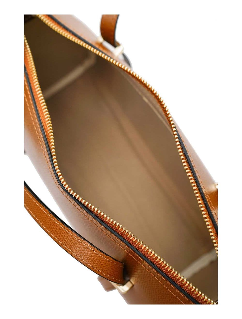 Sac Forme Bowling Porté épaule en Croûte de Cuir Vachette NIAME 4098-Camel