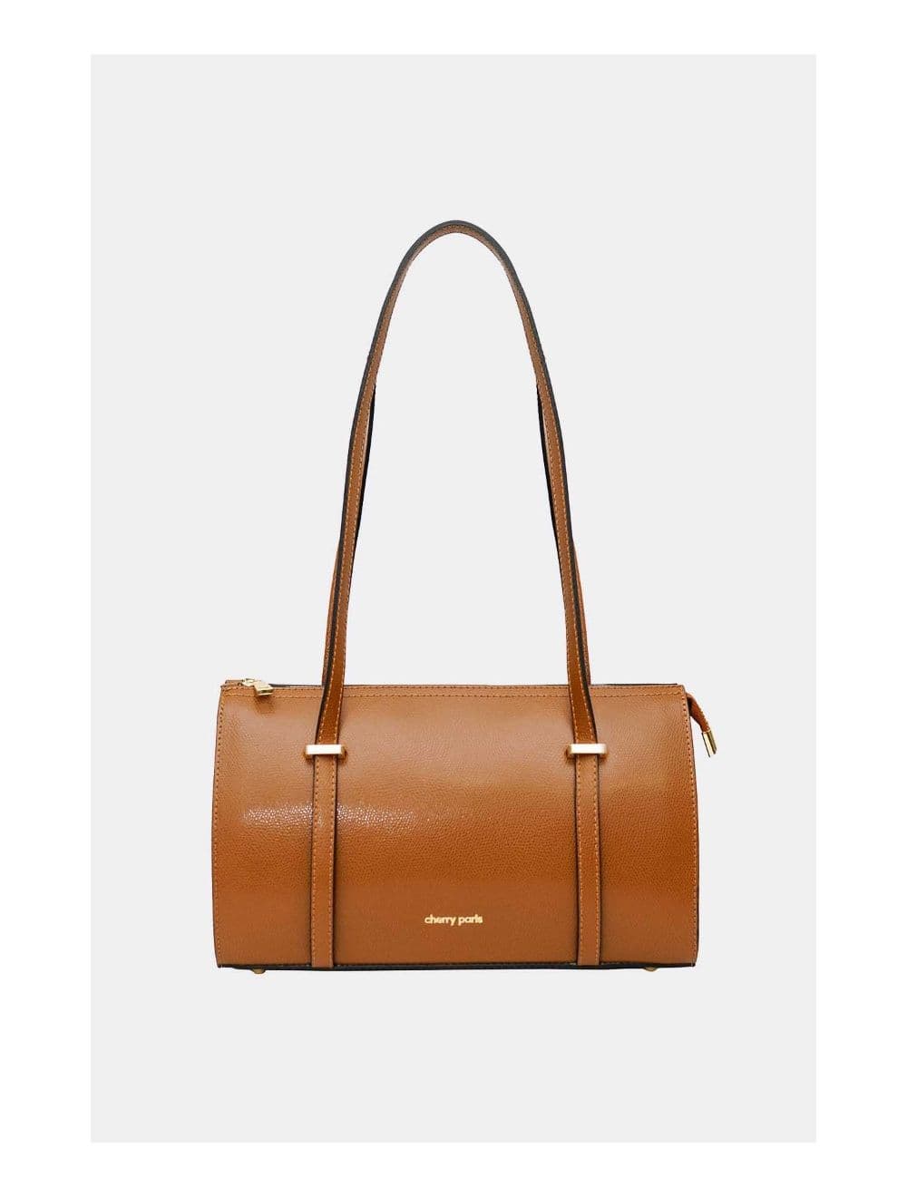 Sac Forme Bowling Porté épaule en Croûte de Cuir Vachette NIAME 4098-Camel — vue 3