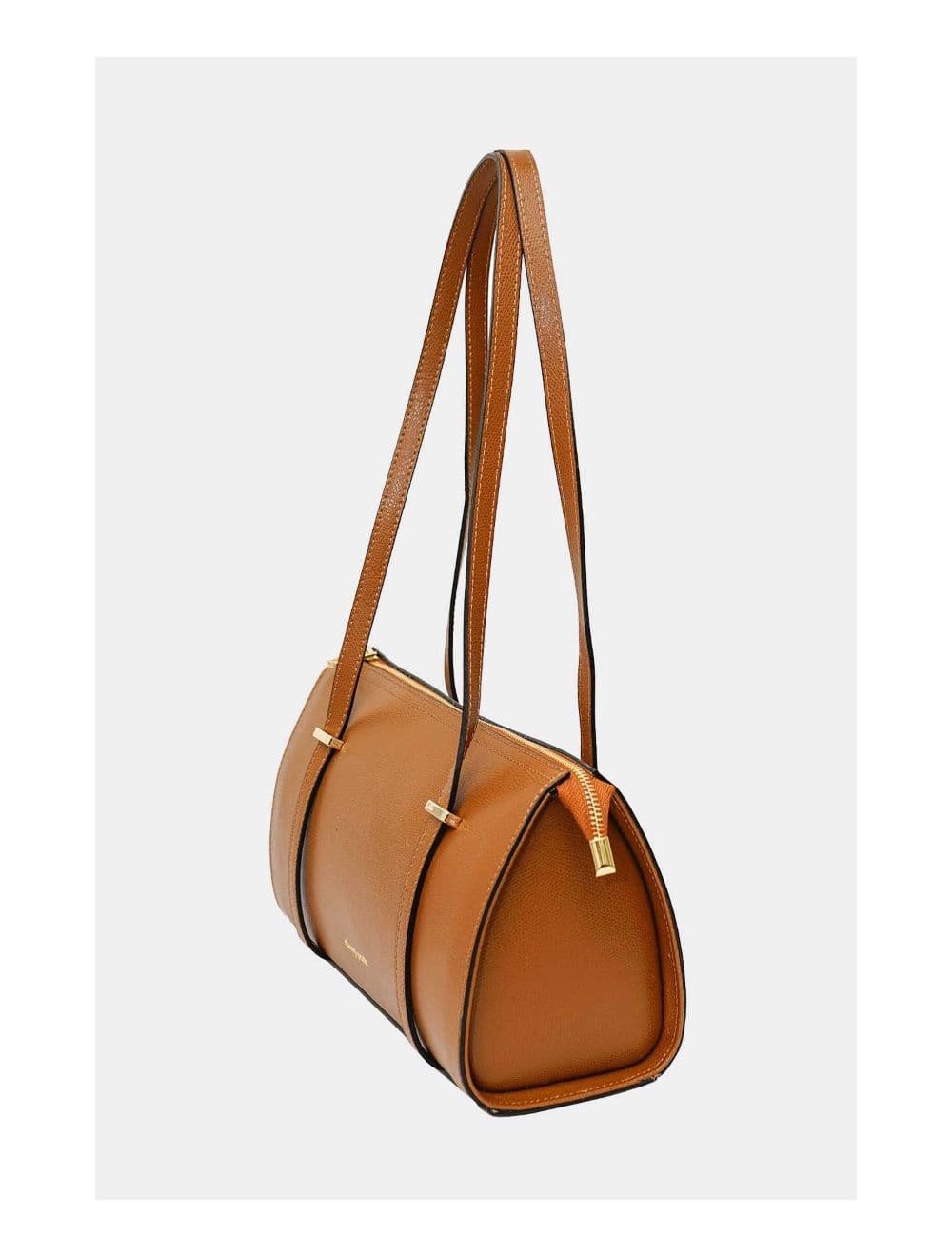 Sac Forme Bowling Porté épaule en Croûte de Cuir Vachette NIAME 4098-Camel — vue 4