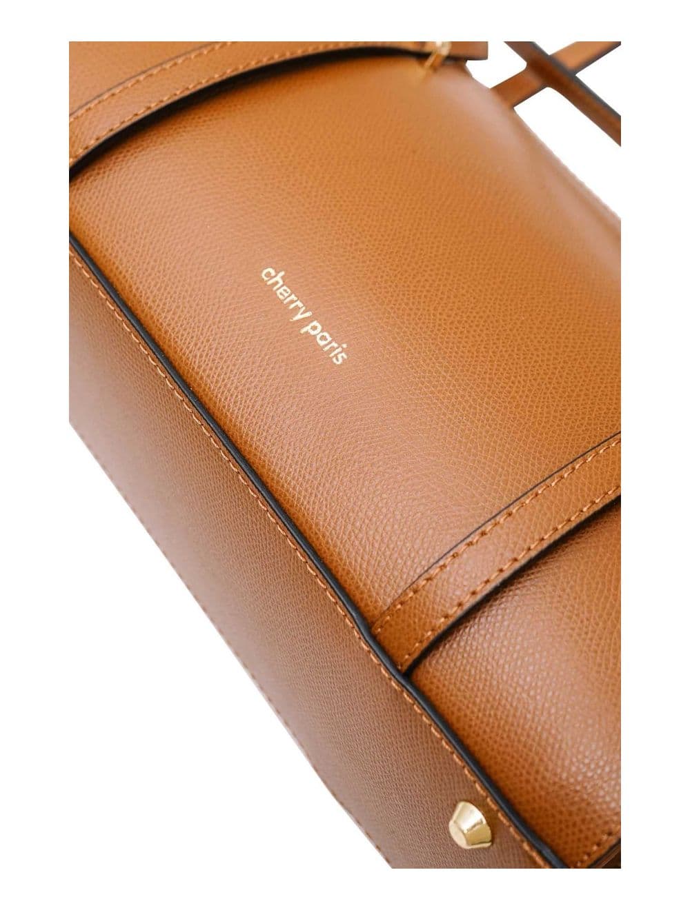 Sac Forme Bowling Porté épaule en Croûte de Cuir Vachette NIAME 4098-Camel — vue 5