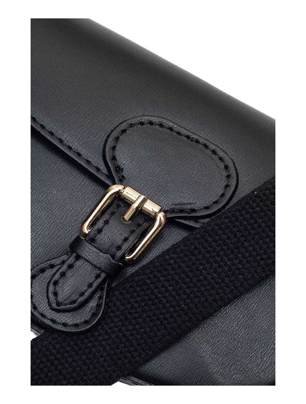 Sac Porté épaule En cuir de Vachette Grainée-HERMINE 4063-Noir — vue 3