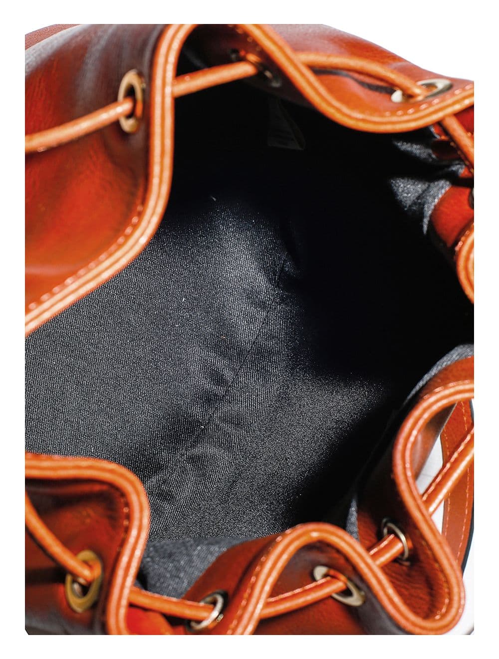 Sac bourse en cuir de vachette collet-LINDA 4009-Camel — vue 3