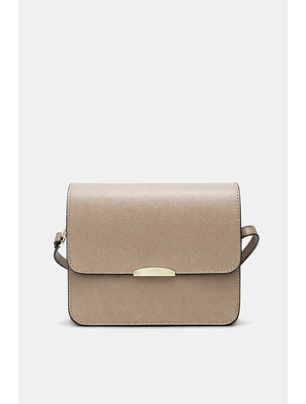 Sac Besace En Cuir De Vachette 4186 MANUELA PALMELLATO-Taupe