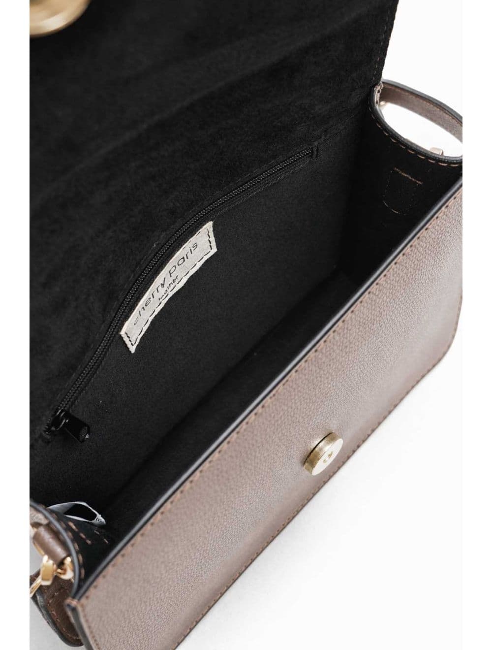 Sac Besace En Cuir De Vachette 4186 MANUELA PALMELLATO-Taupe — vue 4
