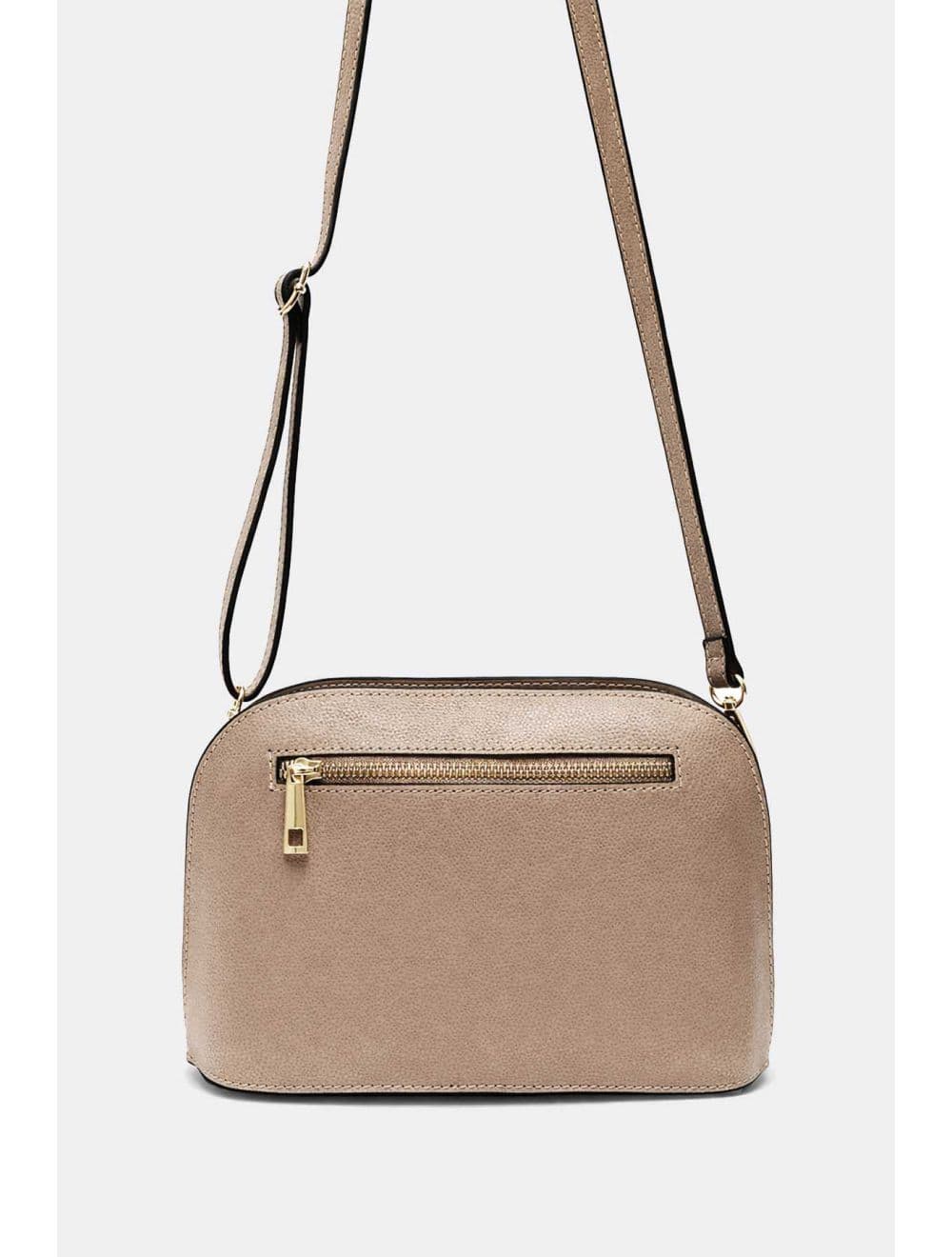 Sac Porté Croisé en Cuir Vachette-DEBORAH PALMELLATO 4013D-Taupe — vue 3