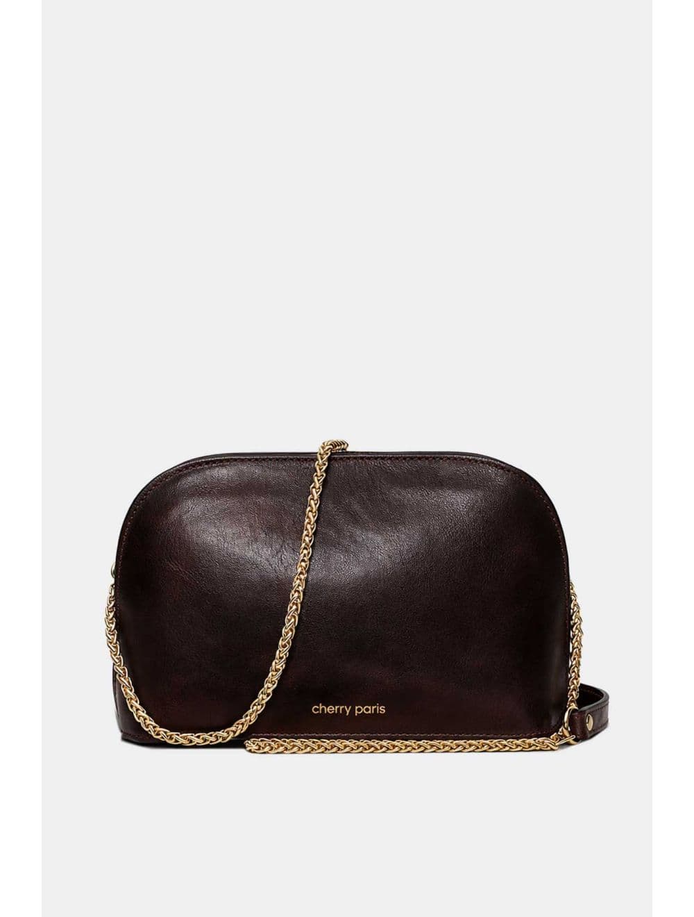 Sac Porté Croisé en Cuir Vachette-DEBORAH 4013-Chocolat