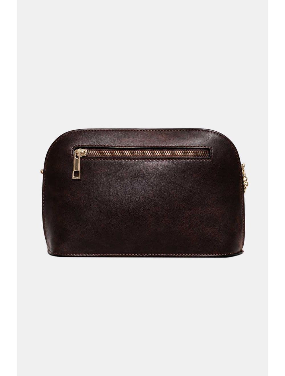 Sac Porté Croisé en Cuir Vachette-DEBORAH 4013-Chocolat — vue 3