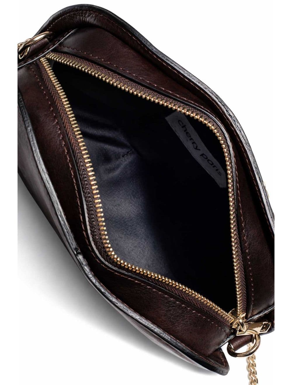 Sac Porté Croisé en Cuir Vachette-DEBORAH 4013-Chocolat — vue 4
