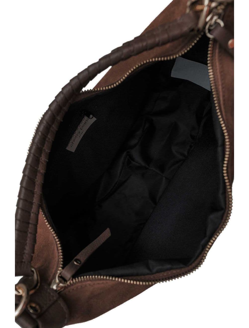 Sac Porté Épaule Croûte Cuir Vachette Suède et Grainée 4165 NADINE SUEDE-Chocolat — vue 5