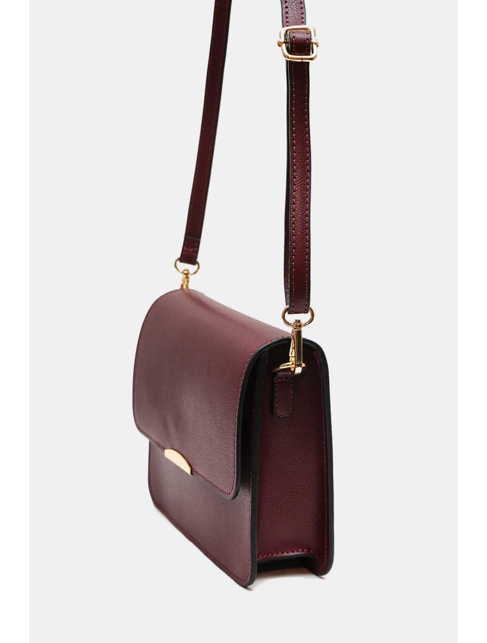 Sac Besace En Cuir De Vachette 4186 MANUELA PALMELLATO-Bordeaux — vue 3