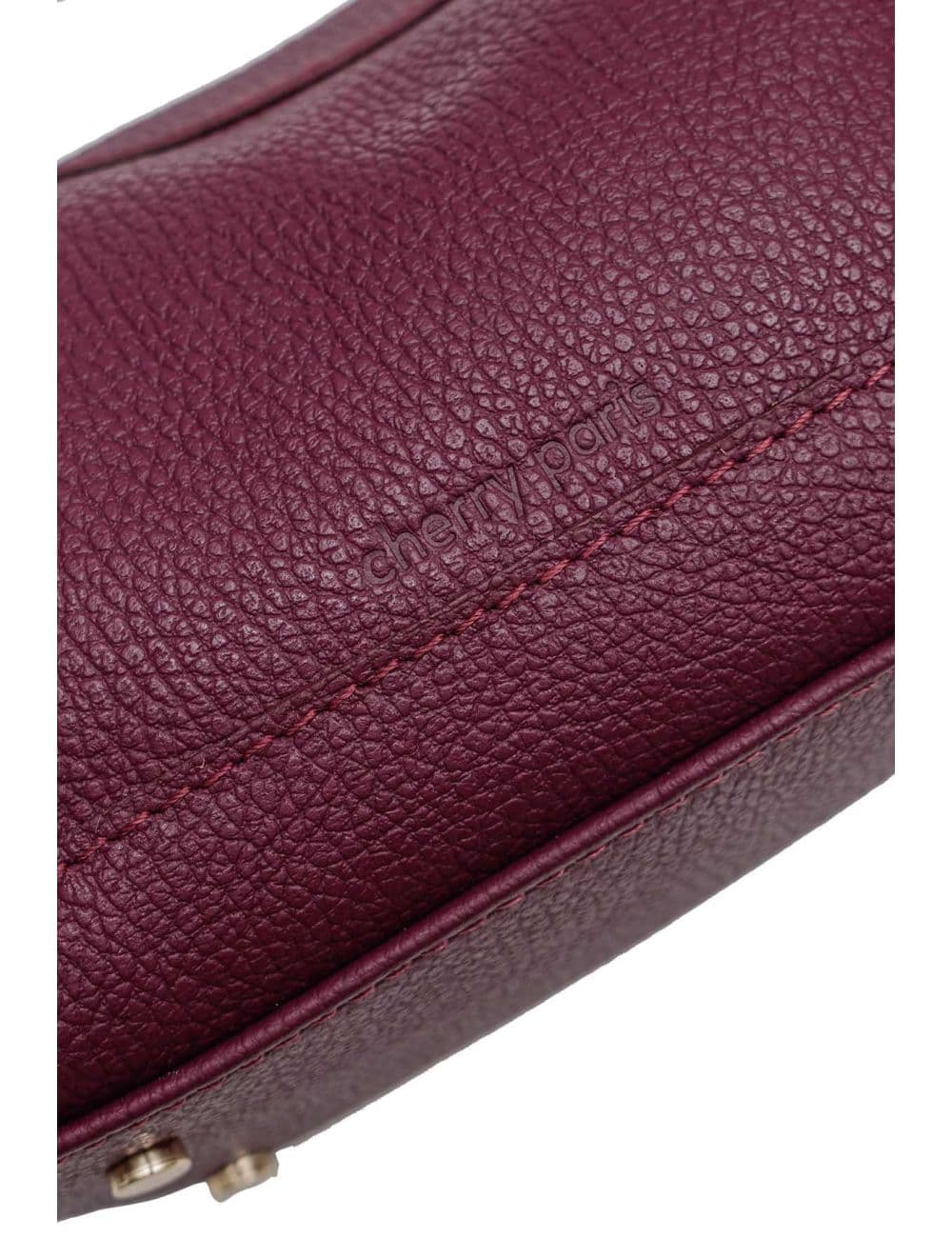 Sac porté croisé en cuir de vachette grainée 4177 ARWEN-Bordeaux — vue 5