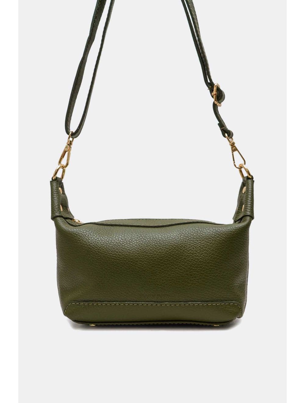 Sac porté croisé en cuir de vachette grainée 4177 ARWEN-Kaki — vue 3