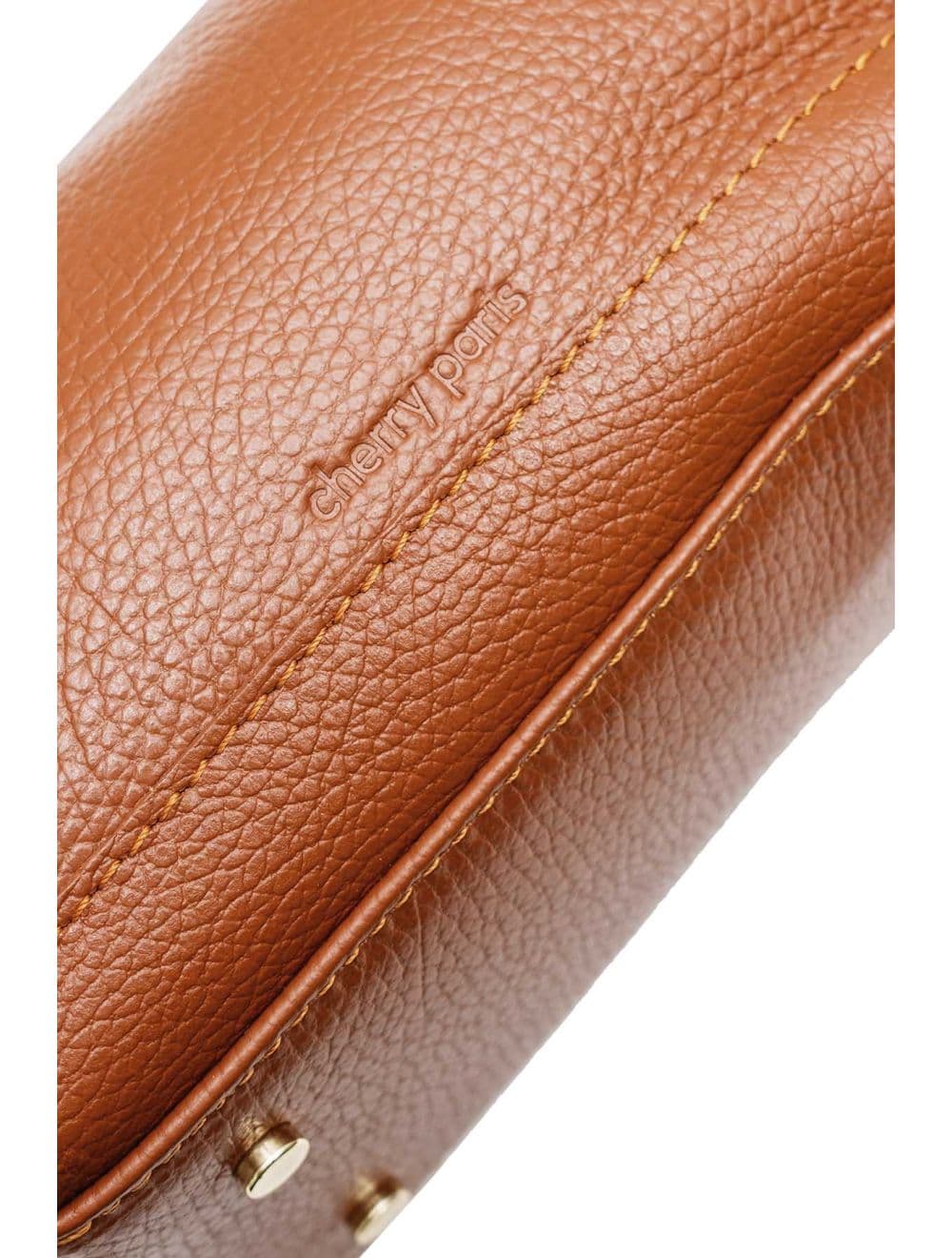 Sac porté croisé en cuir de vachette grainée 4177 ARWEN-Cognac — vue 4