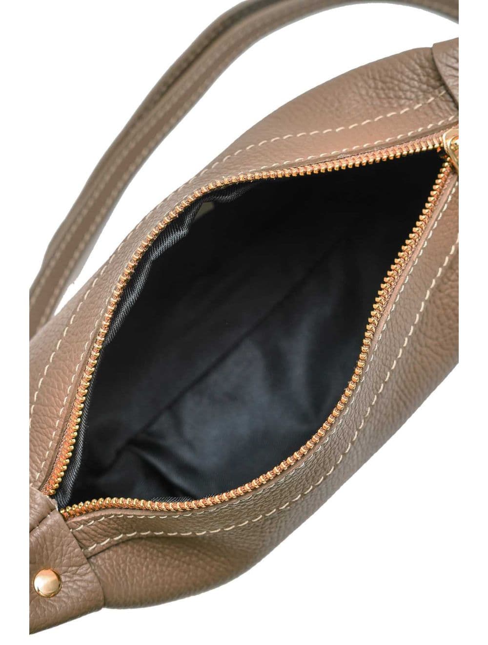 Sac porté croisé en cuir de vachette grainée 4177 ARWEN-Taupe