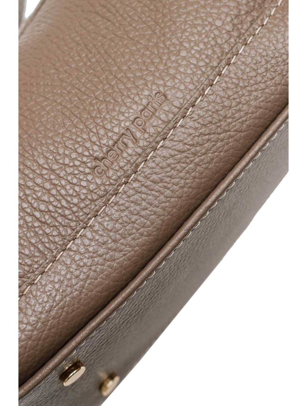 Sac porté croisé en cuir de vachette grainée 4177 ARWEN-Taupe — vue 5