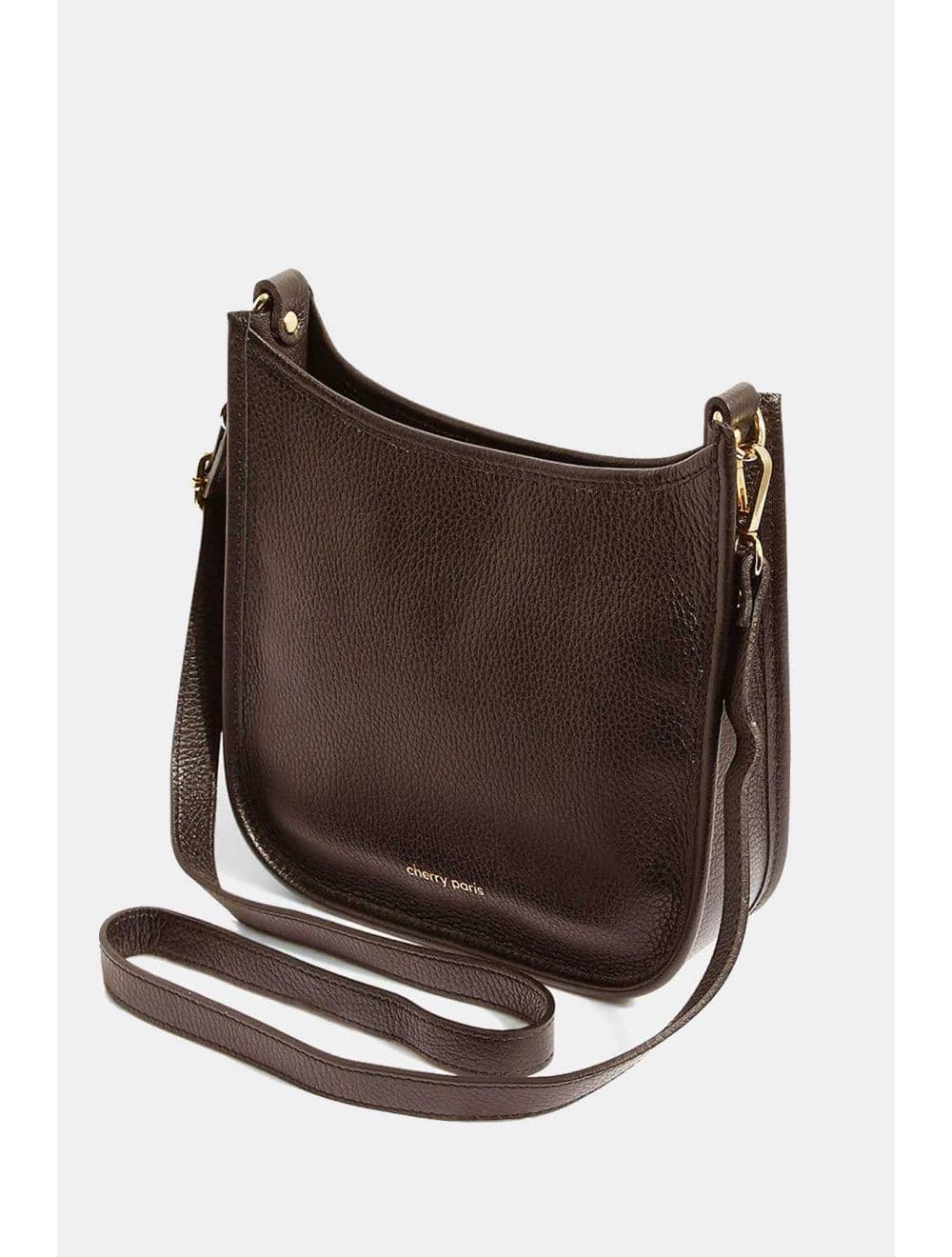 Sac Porté Travers en Cuir Vachette Grainée SIENNA 4057-Chocolat — vue 5