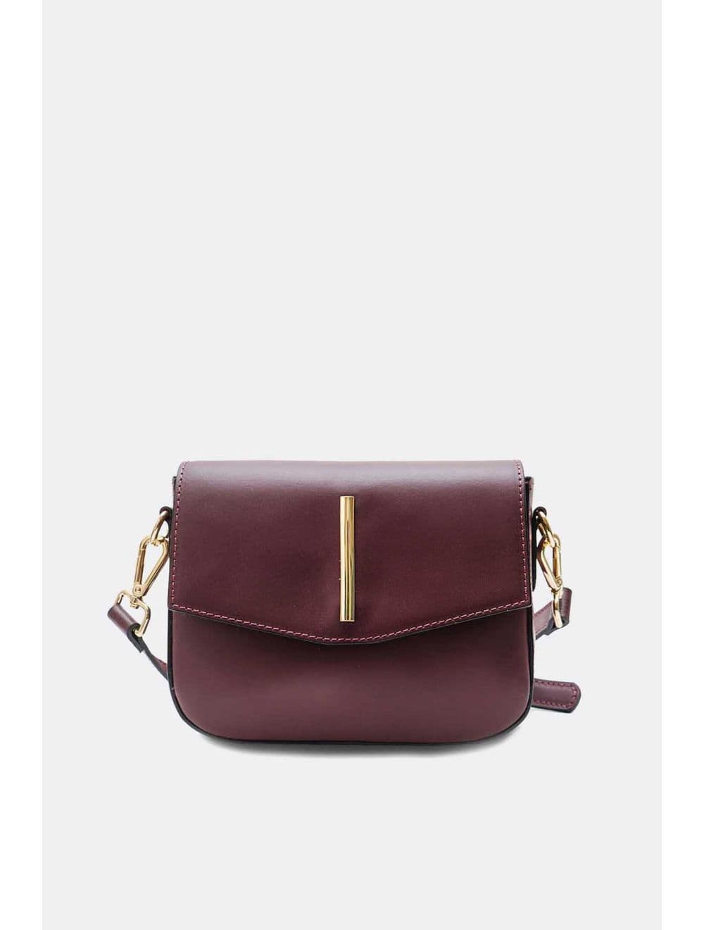 Sac Porté Croisé En Croûte de Vachette Lisse 4180 KADY-Bordeaux