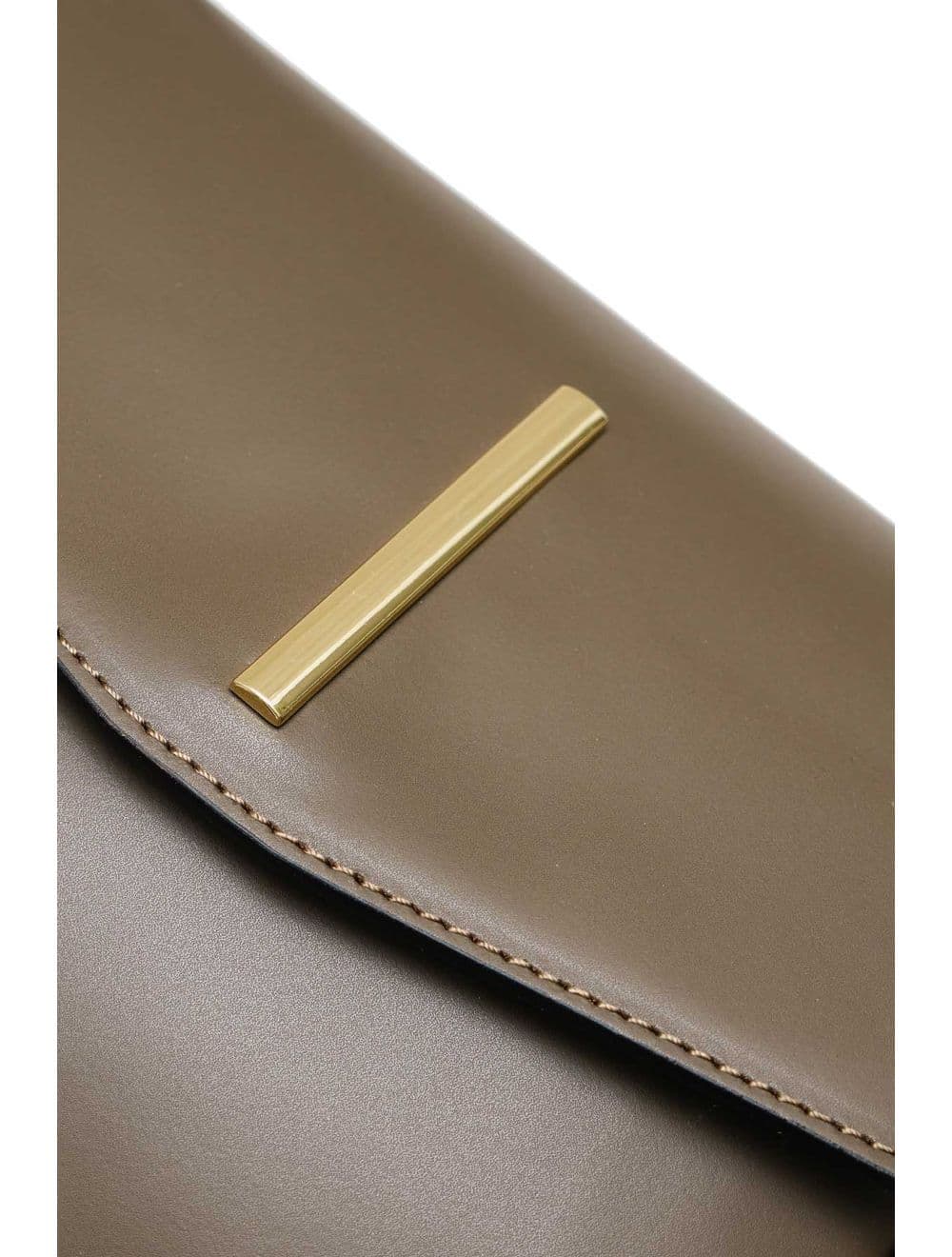 Sac Porté Croisé En Croûte de Vachette Lisse 4180 KADY-Taupe — vue 5