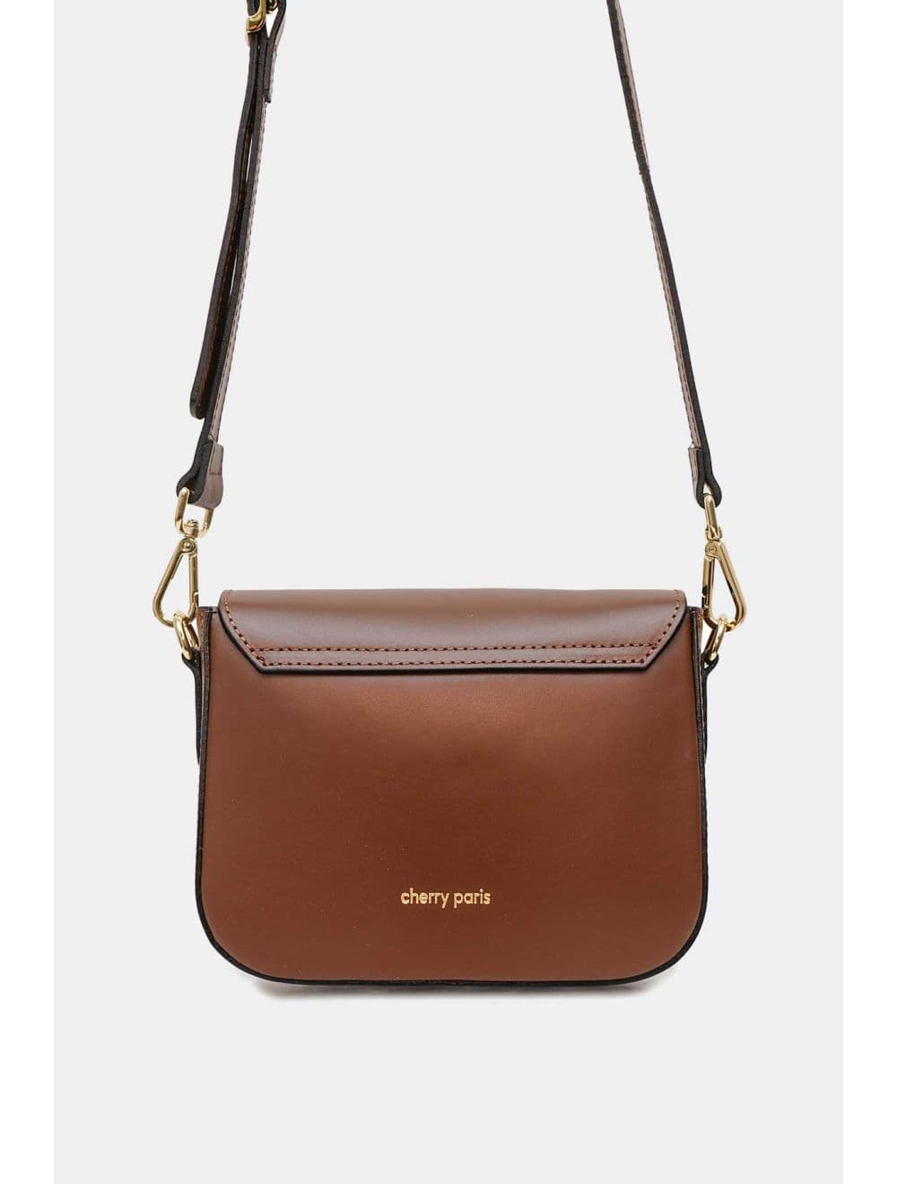 Sac Porté Croisé En Croûte de Vachette Lisse 4180 KADY-Marron — vue 3