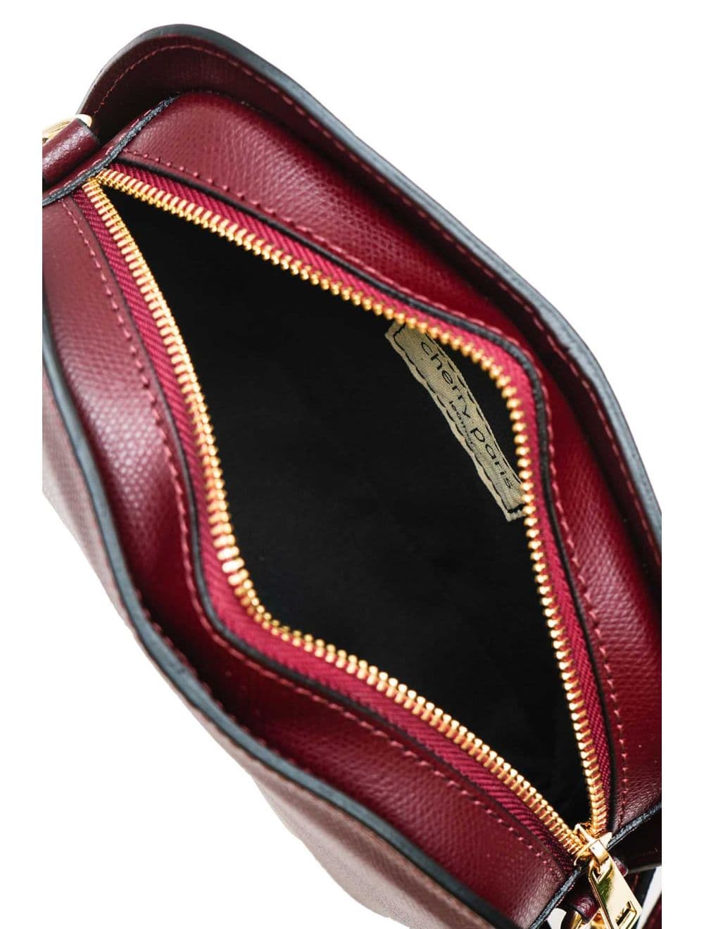 Sac Porté Croisé en Cuir Vachette-DEBORAH PALMELLATO 4013D-Bordeaux