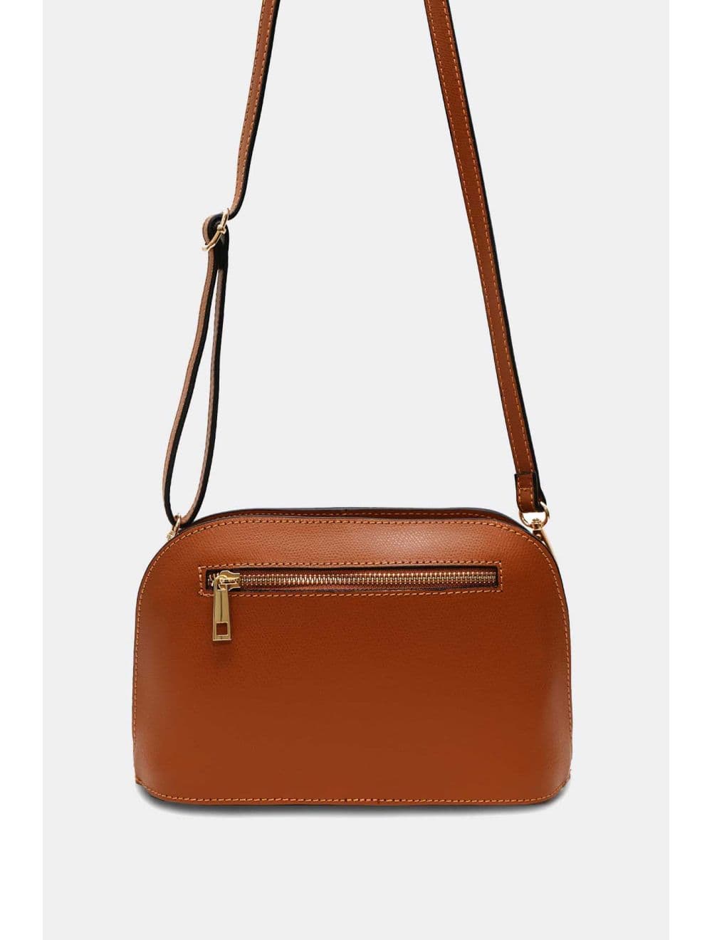 Sac Porté Croisé en Cuir Vachette-DEBORAH PALMELLATO 4013D-Camel — vue 3