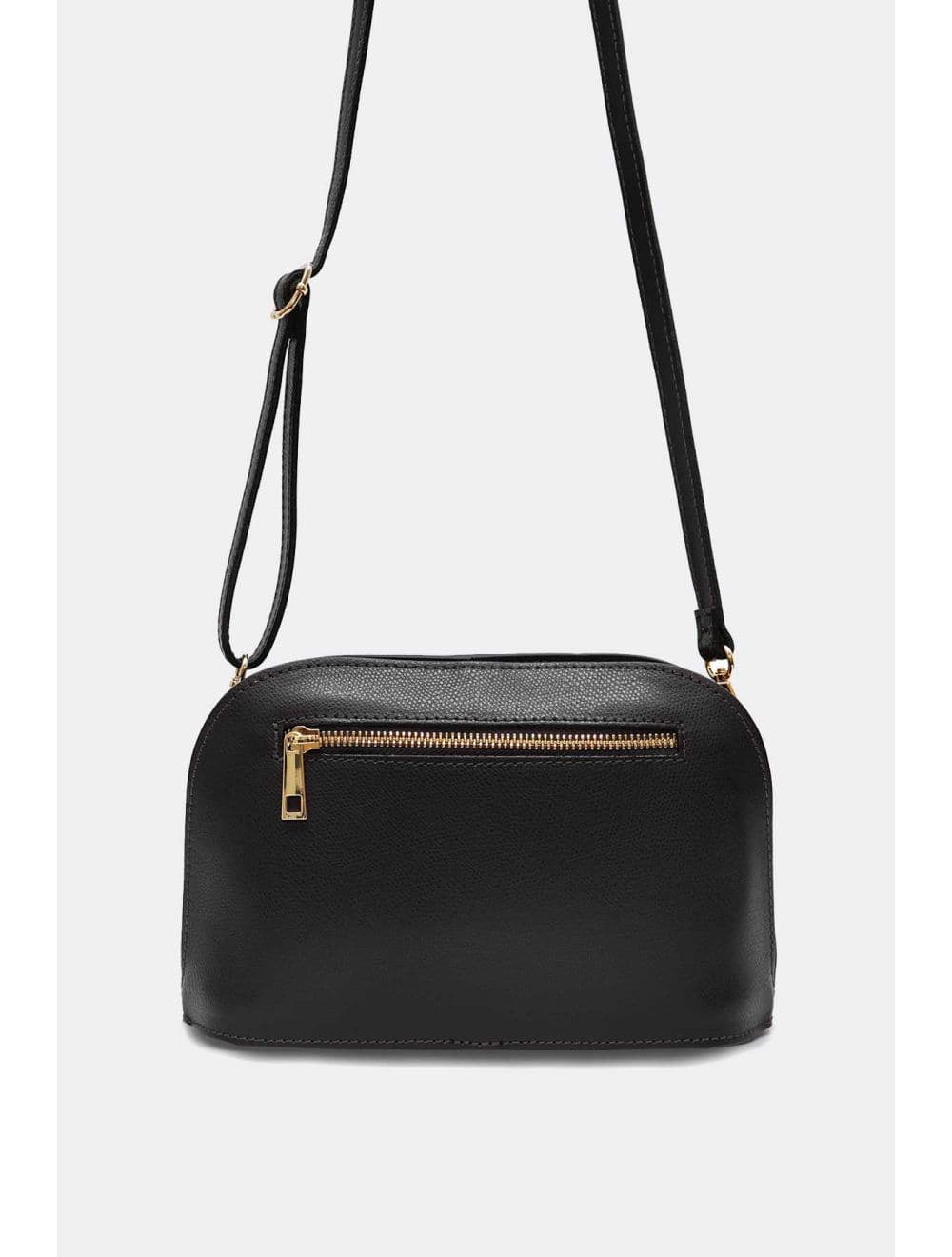Sac Porté Croisé en Cuir Vachette-DEBORAH PALMELLATO 4013D-Noir — vue 3