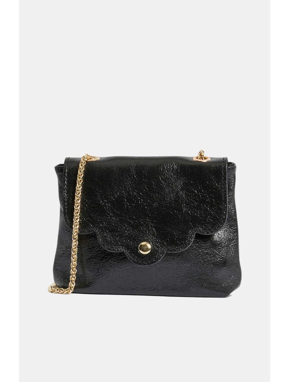Sac Porté Travers Pochette Cuir Métalisé-3973 MINI PIA METAL-Noir — vue 3
