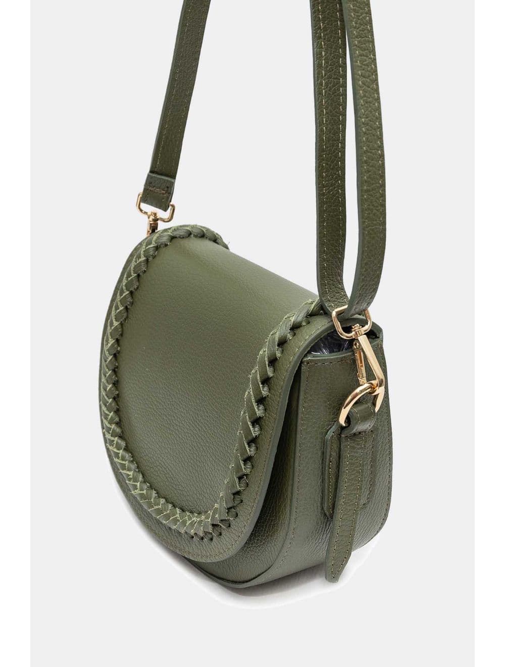 Sac Porté Travers En Cuir Vachette Grainée 4172 DORA-Kaki — vue 5