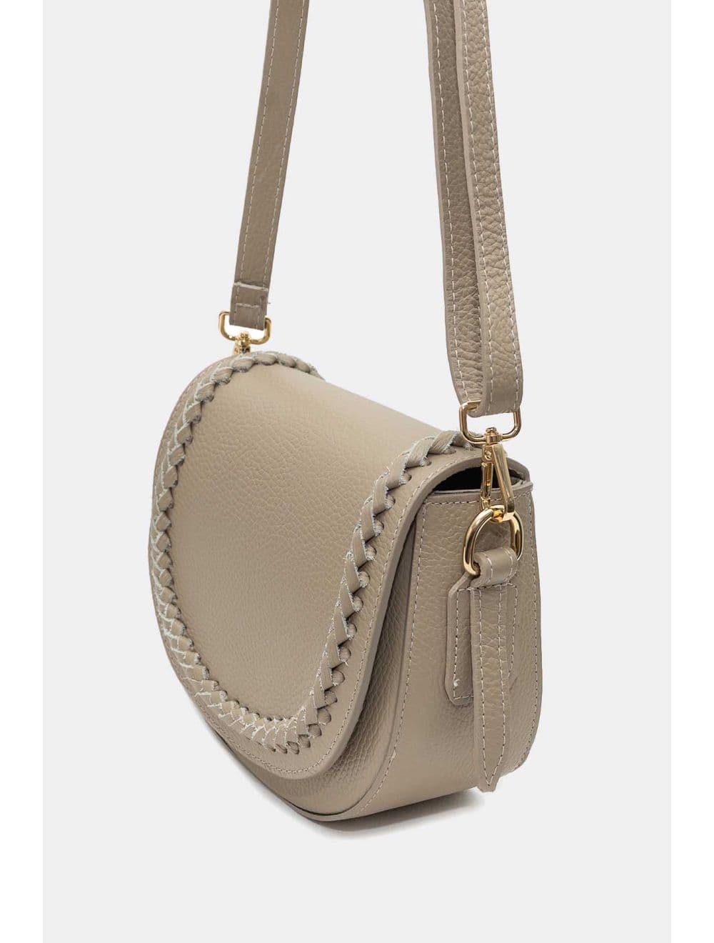Sac Porté Travers En Cuir Vachette Grainée 4172 DORA-Taupe — vue 3