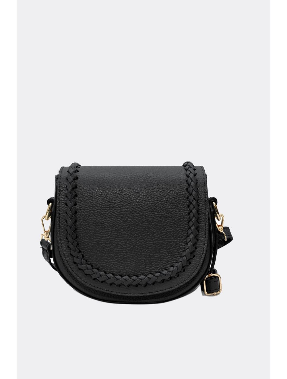 Sac Porté Travers En Cuir Vachette Grainée 4172 DORA-Noir