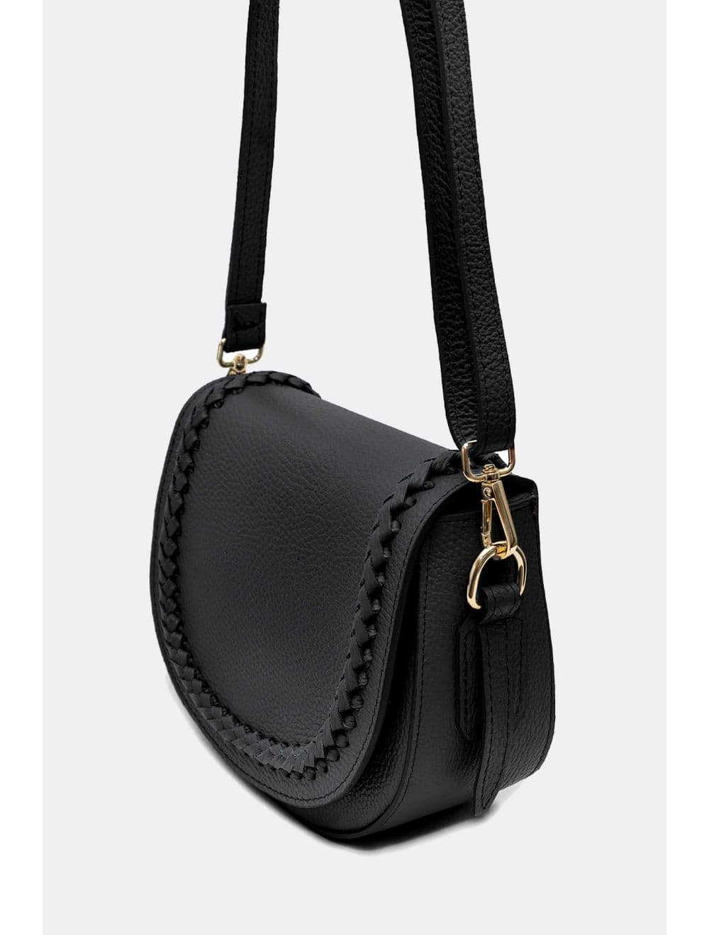 Sac Porté Travers En Cuir Vachette Grainée 4172 DORA-Noir — vue 3