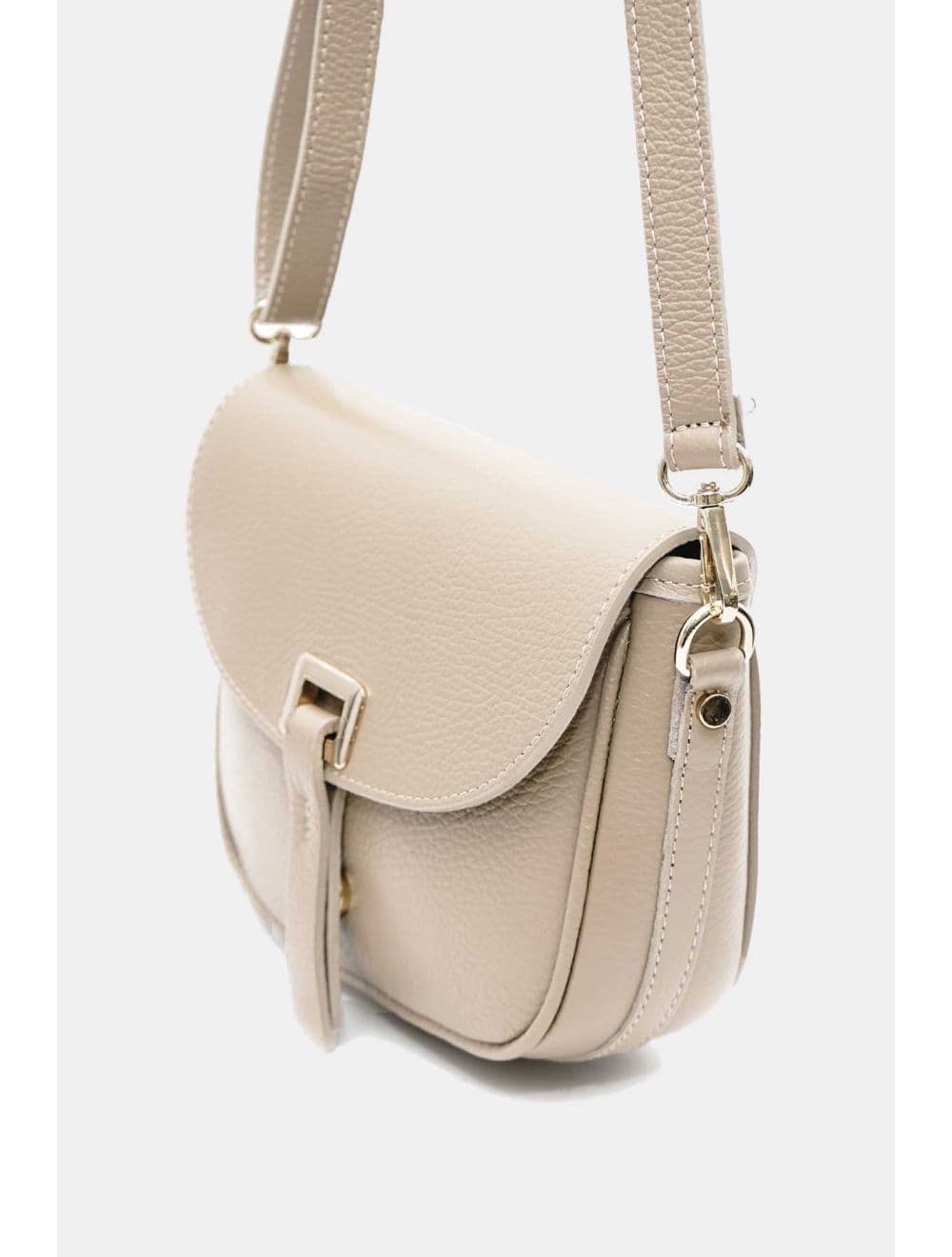 Sac Bandoulière En Cuir Vachette Grainée 4143 FANTINE-Beige — vue 5