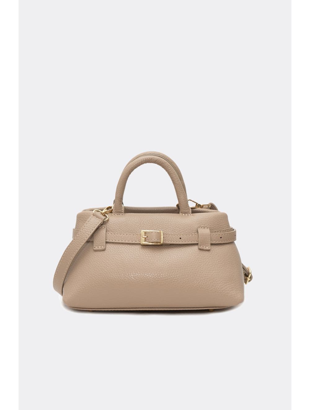 Sac Porté Main En Cuir Vachette Grainée 4169 CAROLINA-Taupe — vue 4