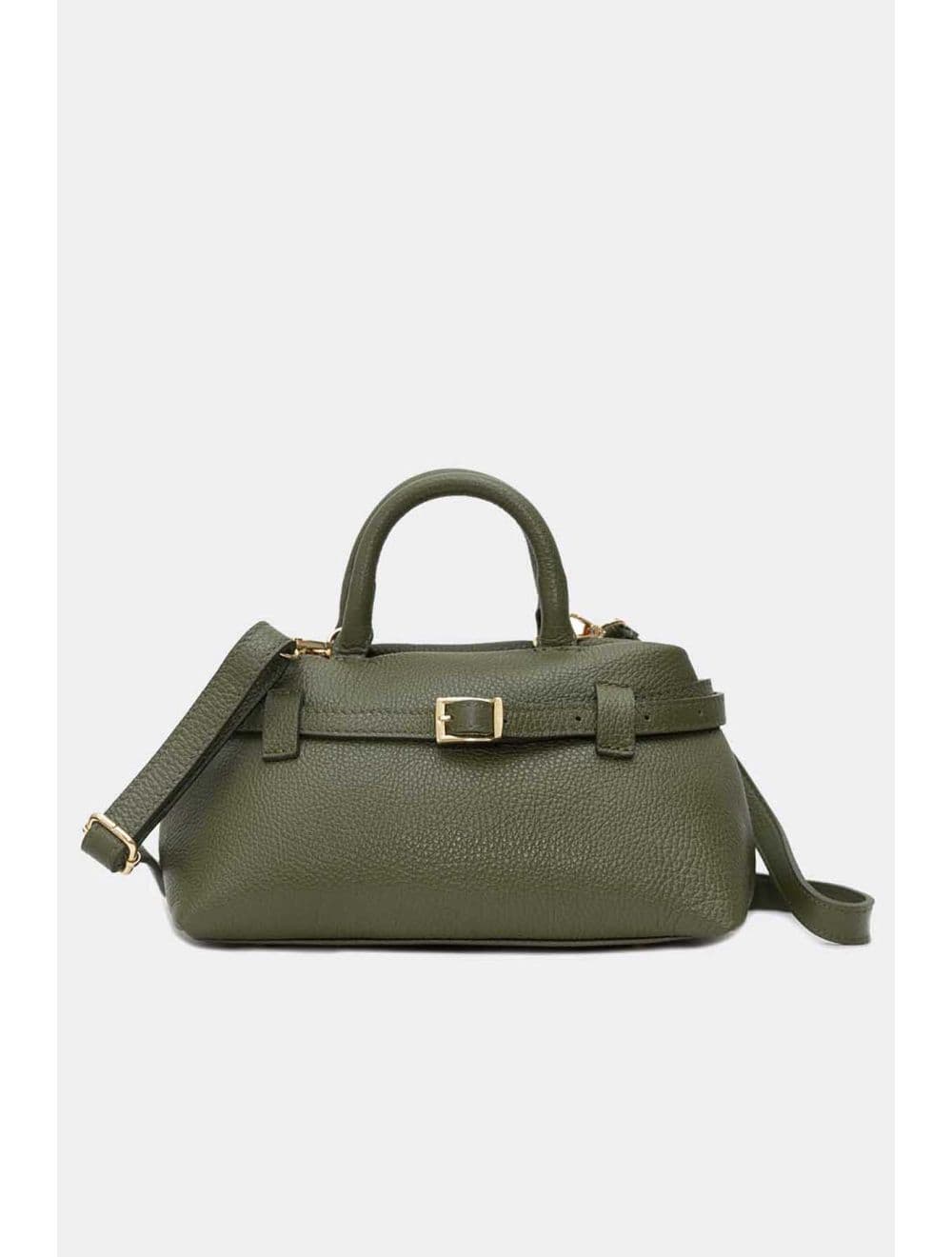 Sac Porté Main En Cuir Vachette Grainée 4169 CAROLINA-Kaki — vue 4