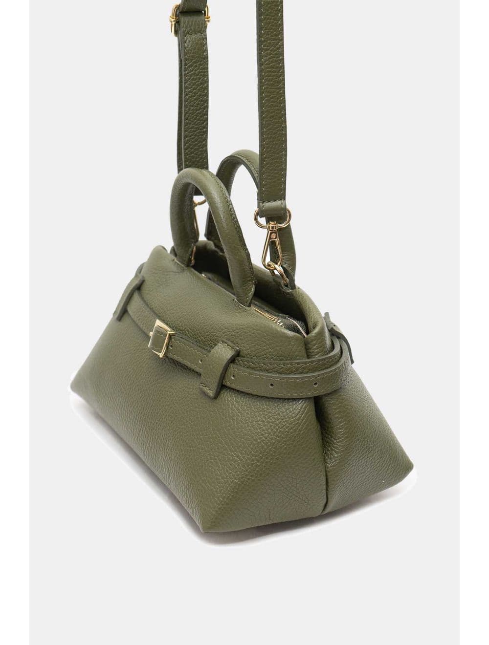 Sac Porté Main En Cuir Vachette Grainée 4169 CAROLINA-Kaki — vue 5