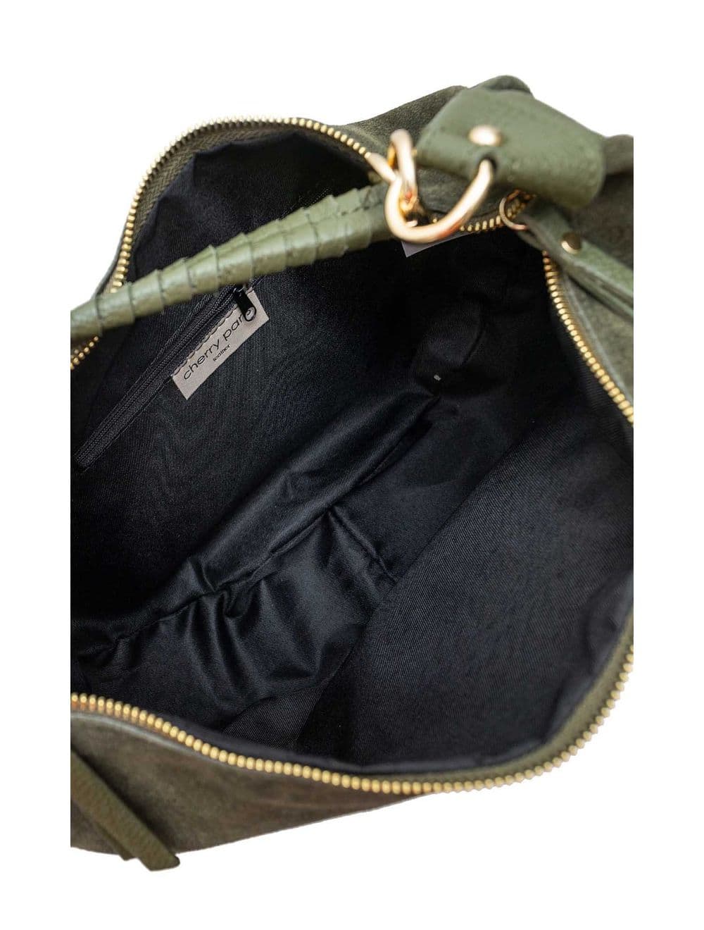 Sac Porté Épaule Croûte Cuir Vachette Suède et Grainée 4165 NADINE SUEDE-Kaki